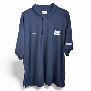 Columbia North Carolina Basketball Dark Blue Polo Shirt Size XXL